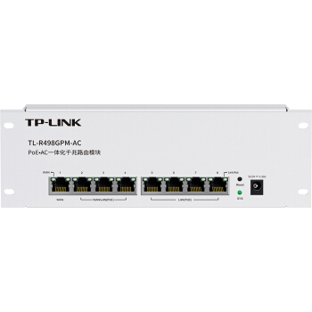 TP-LINK路由器 TL-R498GPM-AC 千兆8口一体化路由模块 7口支持PoE 内置AC管理AP 多WAN口宽带叠加 支持APP管理