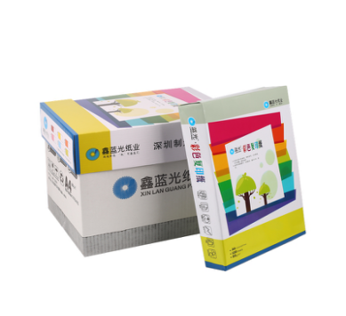 蓝光彩色纸 A4 80G 500张/包 5包/箱（浅蓝）