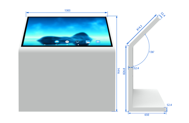 汇显 55JA 触控一体机四核Cortex-A55 处理器  8+128G Android 9.0 